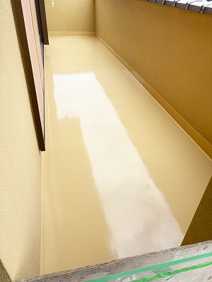 地域のお客様/バルコニー防水工事完了!